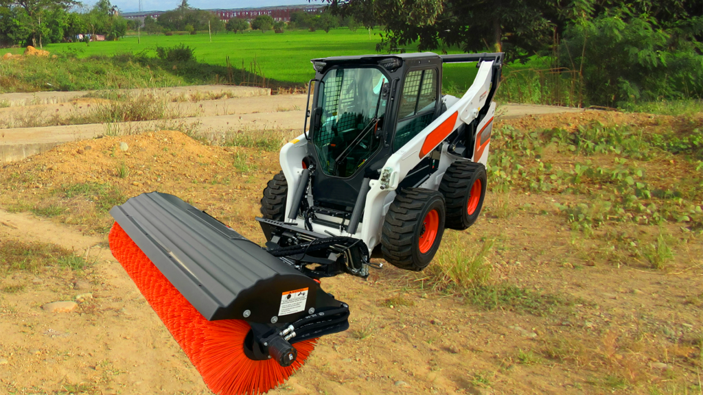 Skid Steer with Broom